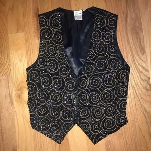 Women’s Beaded and Sequined Vest Large